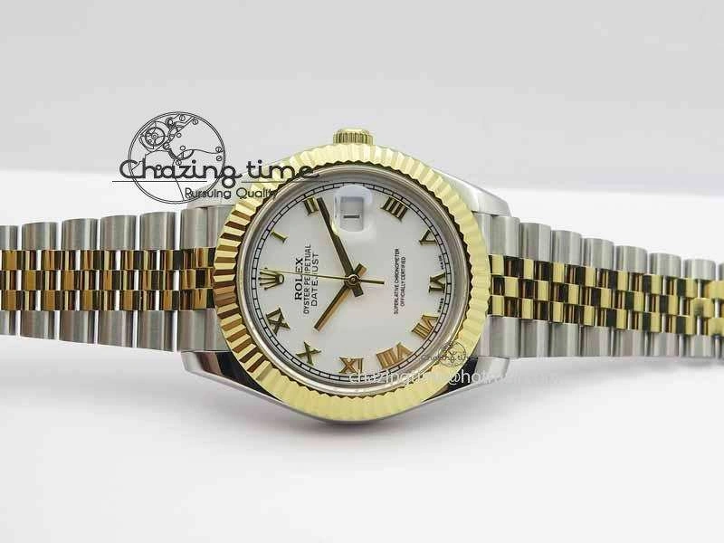 DateJust II 41mm SS YG BP Maker Best Edition White Roman Dial On Jubilee Bracelet A2813