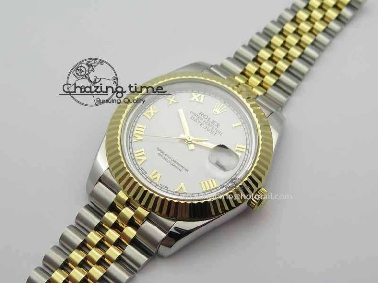 DateJust II 41mm SS YG BP Maker Best Edition White Roman Dial On Jubilee Bracelet A2813