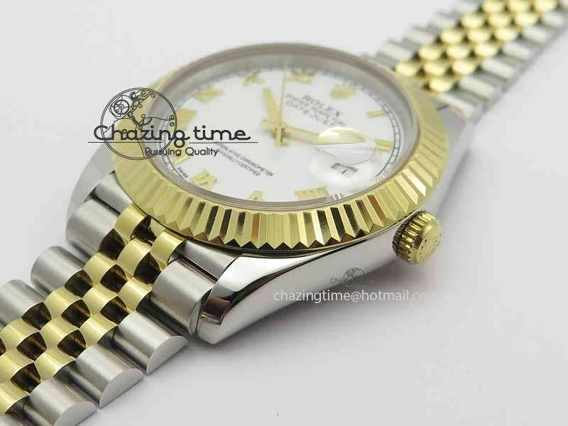 DateJust II 41mm SS YG BP Maker Best Edition White Roman Dial On Jubilee Bracelet A2813