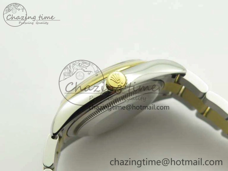 Datejust 116234 36mm DJF 1:1 Best Edition Black Com Diam Dial On SS YG Oyster Bracelet SA3135 V2