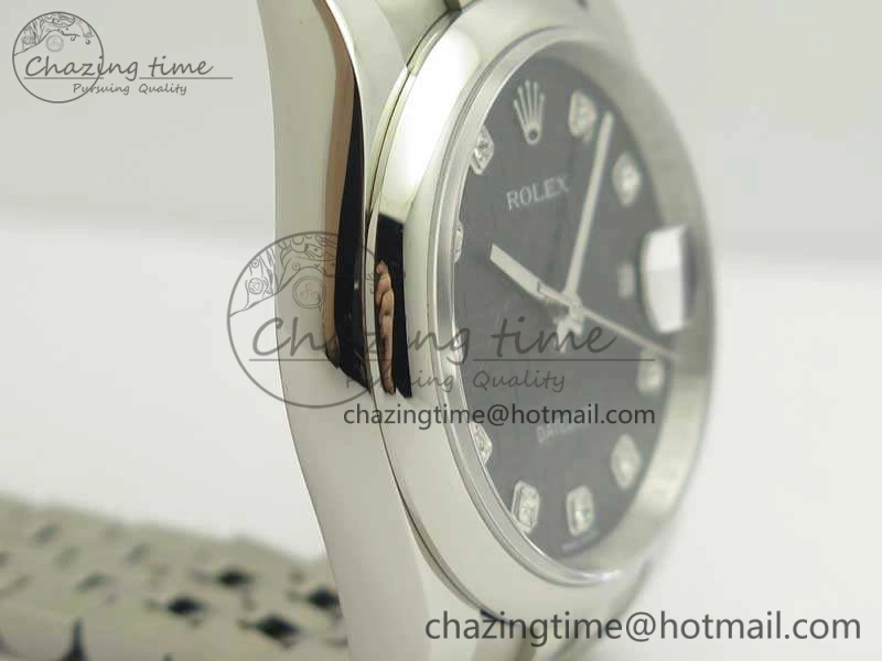 Datejust 116234 36mm DJF 1:1 Best Edition Black Computer Diam Dial On SS Jubilee Bracelet SA3135 V2
