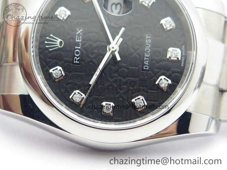Datejust 116234 36mm DJF 1:1 Best Edition Black Computer Diam Dial On SS Oyster Bracelet SA3135