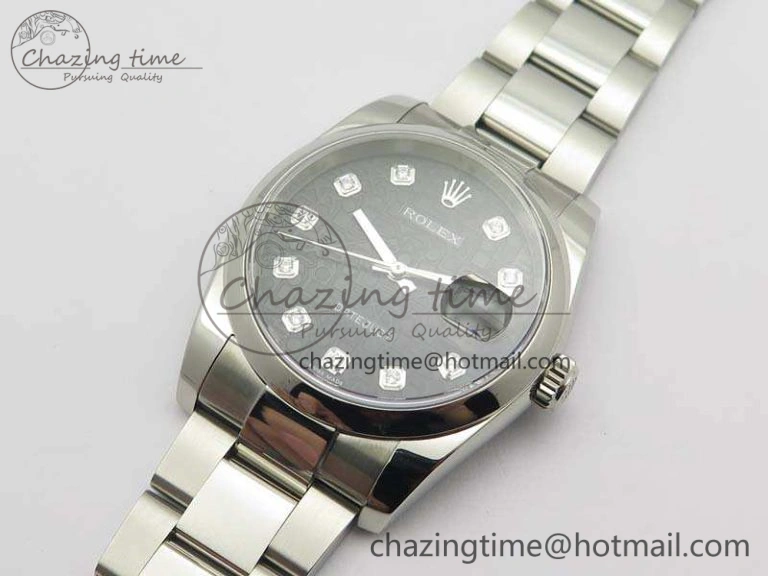 Datejust 116234 36mm DJF 1:1 Best Edition Black Computer Diam Dial On SS Oyster Bracelet SA3135