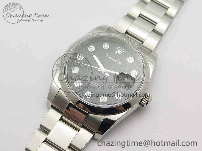 Datejust 116234 36mm DJF 1:1 Best Edition Black Computer Diam Dial On SS Oyster Bracelet SA3135