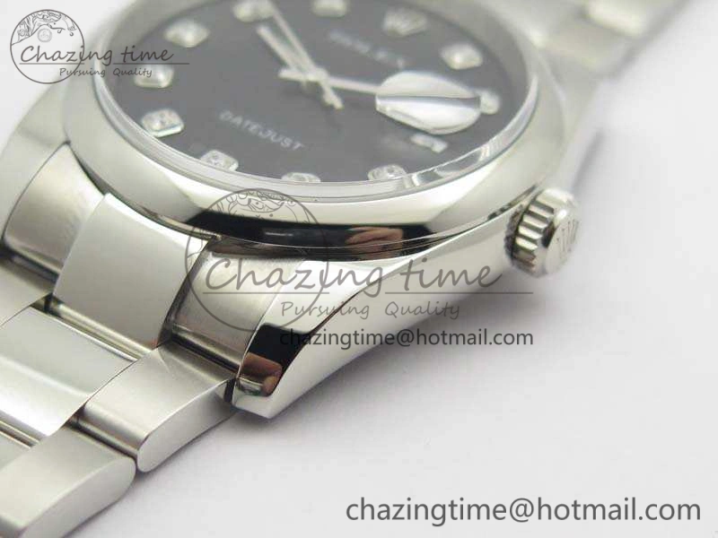 Datejust 116234 36mm DJF 1:1 Best Edition Black Computer Diam Dial On SS Oyster Bracelet SA3135