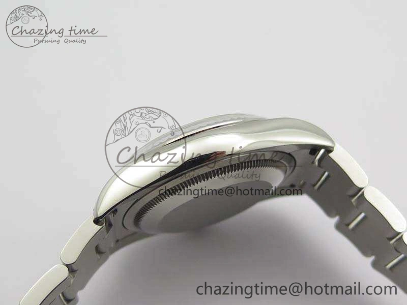Datejust 116234 36mm DJF 1:1 Best Edition Fluted Bezel Black Com Diam Dial On SS Oyster Bracelet SA3135