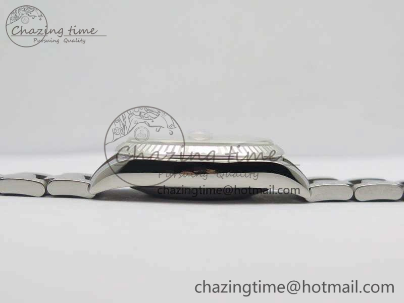 Datejust 116234 36mm DJF 1:1 Best Edition Fluted Bezel White Com Diam Dial On SS Oyster Bracelet SA3135