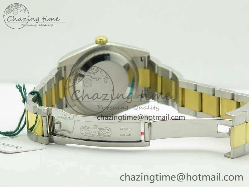 Datejust 116234 36mm DJF 1:1 Best Edition Fluted Black Com Dial On SS YG Oyster Bracelet SA3135 V2