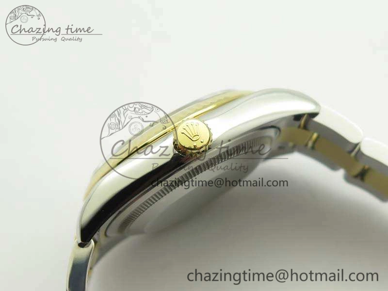 Datejust 116234 36mm DJF 1:1 Best Edition Fluted Black Com Dial On SS YG Oyster Bracelet SA3135 V2