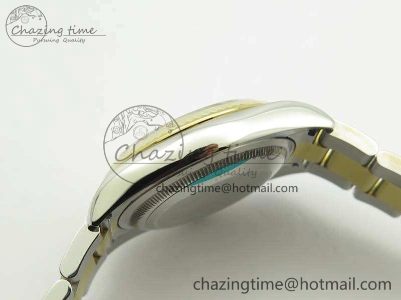 Datejust 116234 36mm DJF 1:1 Best Edition Fluted Black Com Dial On SS YG Oyster Bracelet SA3135 V2