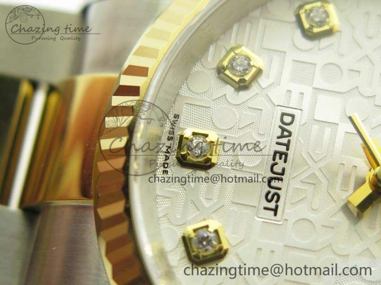 Datejust 116234 36mm DJF 1:1 Best Edition Fluted White Com Dial On SS YG Oyster Bracelet SA3135 V2