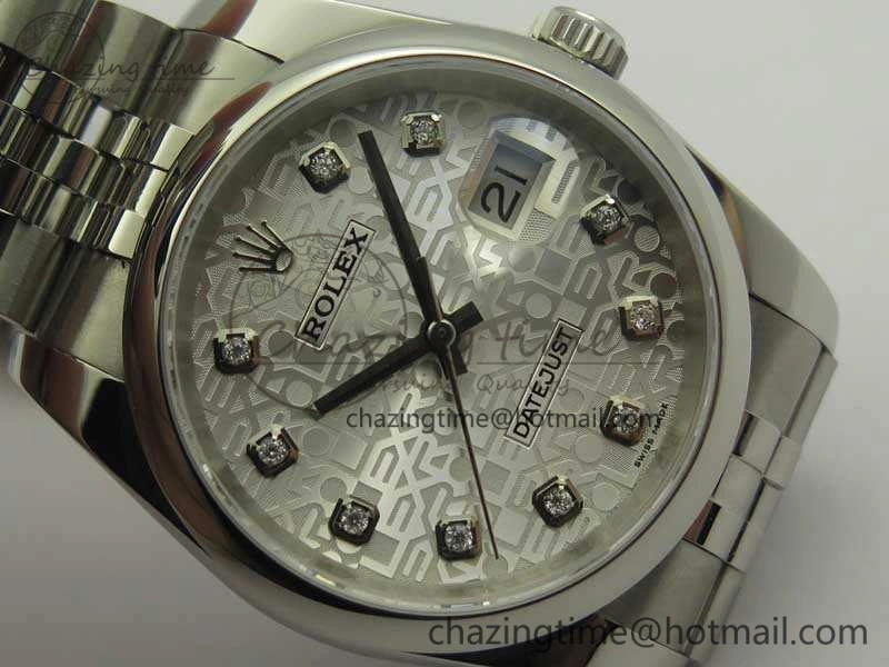 Datejust 116234 36mm DJF 1:1 Best Edition White Computer Diam Dial On SS Jubilee Bracelet SA3135 V2