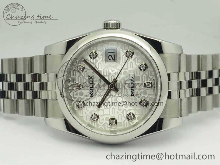 Datejust 116234 36mm DJF 1:1 Best Edition White Computer Diam Dial On SS Jubilee Bracelet SA3135 V2