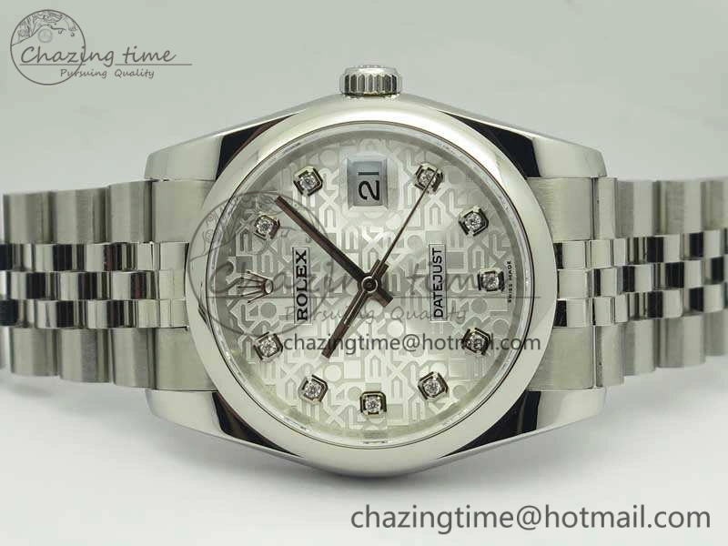 Datejust 116234 36mm DJF 1:1 Best Edition White Computer Diam Dial On SS Jubilee Bracelet SA3135 V2
