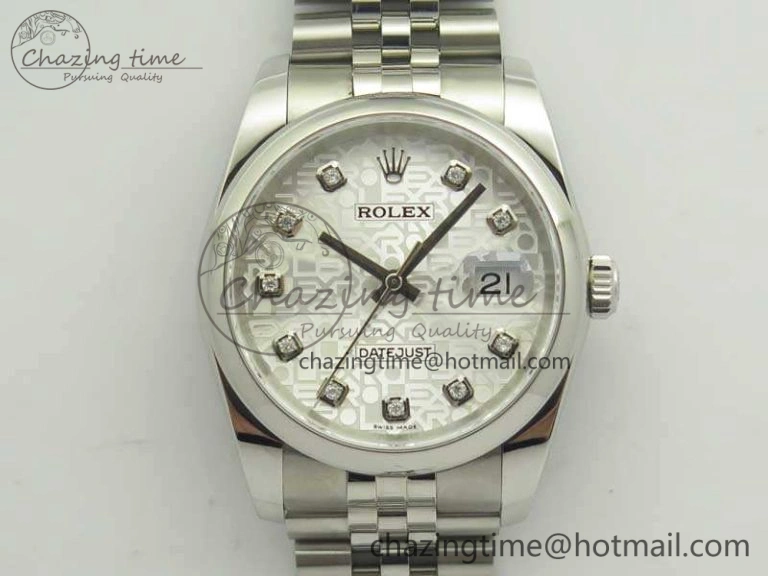 Datejust 116234 36mm DJF 1:1 Best Edition White Computer Diam Dial On SS Jubilee Bracelet SA3135 V2