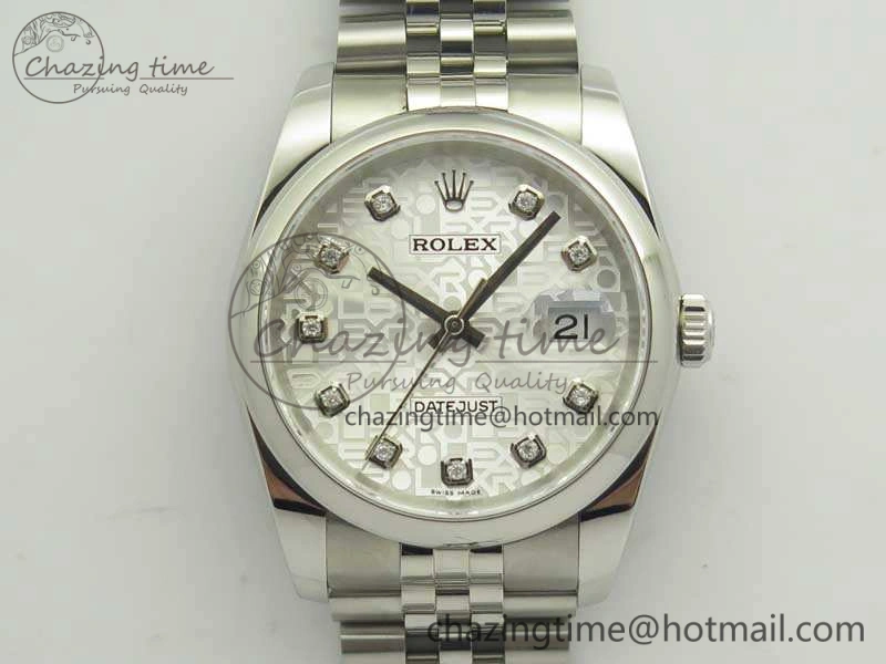 Datejust 116234 36mm DJF 1:1 Best Edition White Computer Diam Dial On SS Jubilee Bracelet SA3135 V2