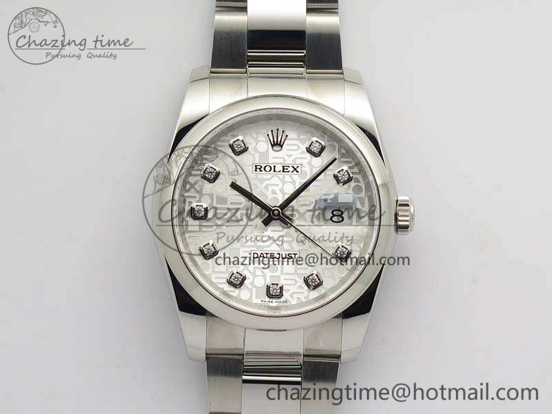 Datejust 116234 36mm DJF 1:1 Best Edition White Computer Diam Dial On SS Oyster Bracelet SA3135