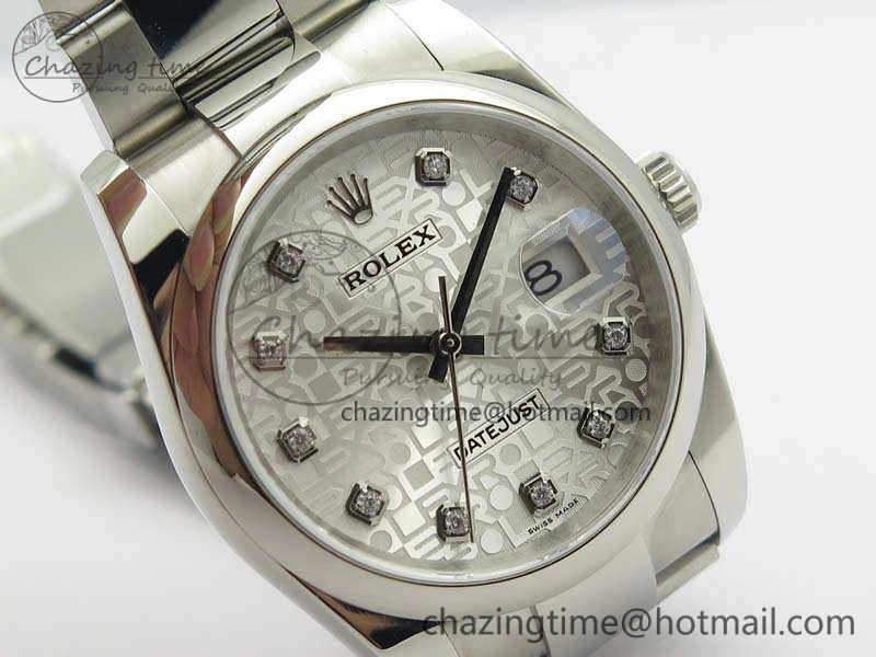 Datejust 116234 36mm DJF 1:1 Best Edition White Computer Diam Dial On SS Oyster Bracelet SA3135