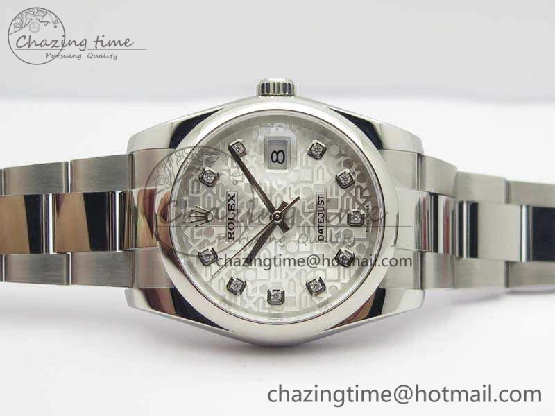 Datejust 116234 36mm DJF 1:1 Best Edition White Computer Diam Dial On SS Oyster Bracelet SA3135