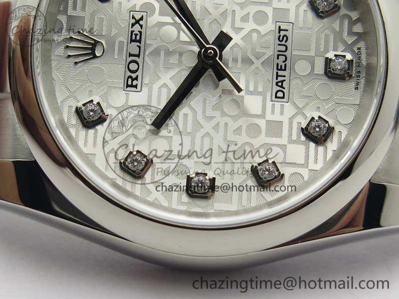Datejust 116234 36mm DJF 1:1 Best Edition White Computer Diam Dial On SS Oyster Bracelet SA3135