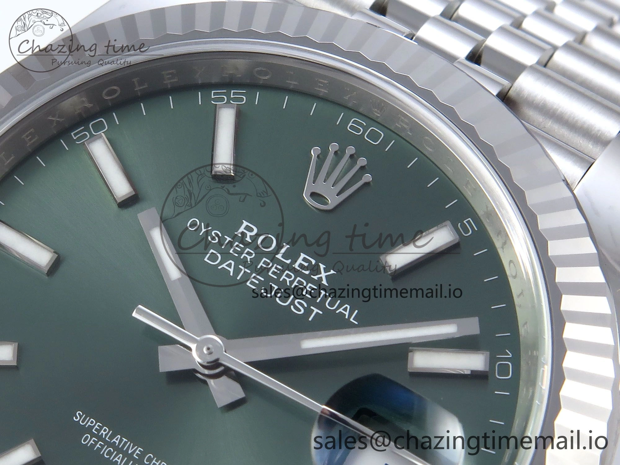 Datejust 126334 41mm Clean 1:1 Best Edition Green Stick Dial on SS Jubilee Bracelet VR3235