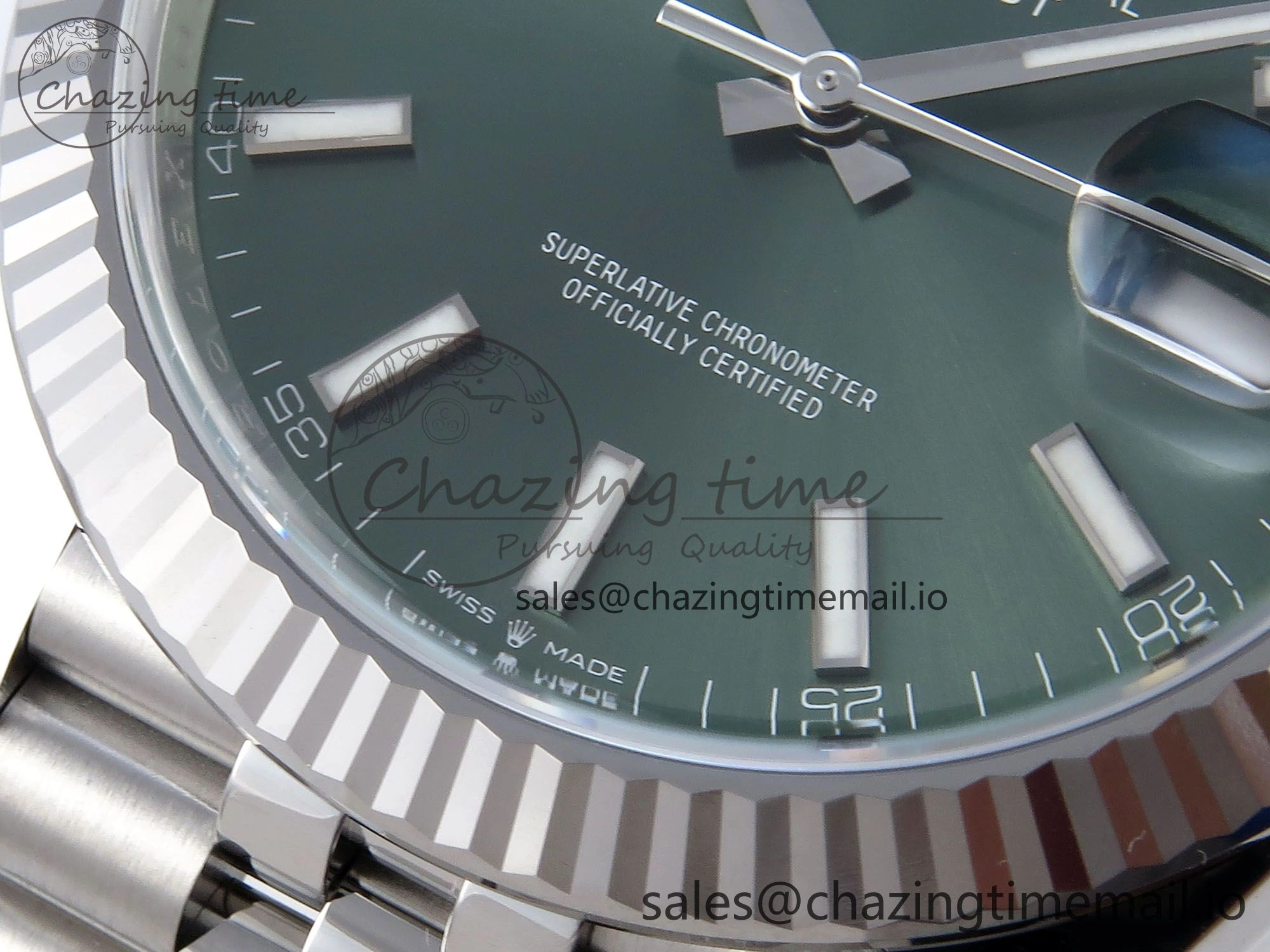 Datejust 126334 41mm Clean 1:1 Best Edition Green Stick Dial on SS Jubilee Bracelet VR3235