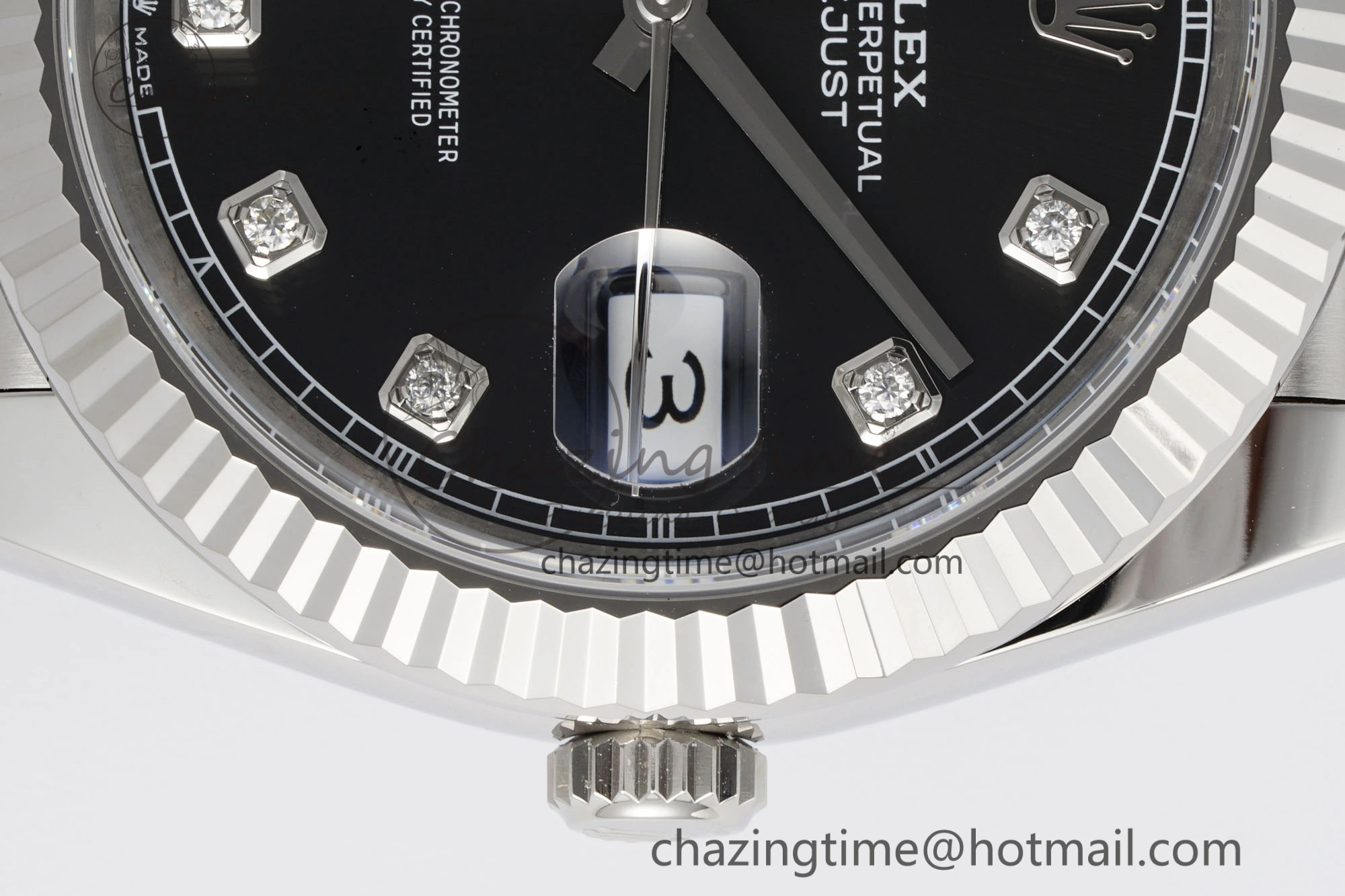 Datejust 126334 41mm Jubilee 904L SS SS Black Moissanite Clean VR3235