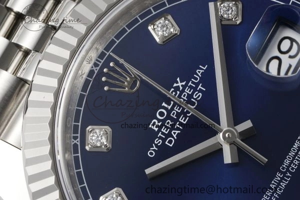 Datejust 126334 41mm Jubilee 904L SS SS Blue Moissanite Clean VR3235