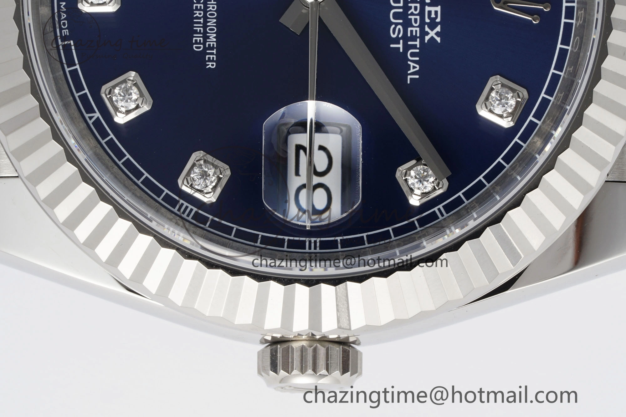 Datejust 126334 41mm Jubilee 904L SS SS Blue Moissanite Clean VR3235