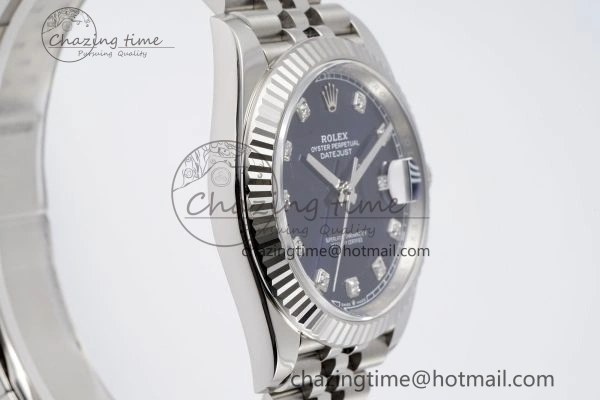 Datejust 126334 41mm Jubilee 904L SS SS Blue Moissanite Clean VR3235