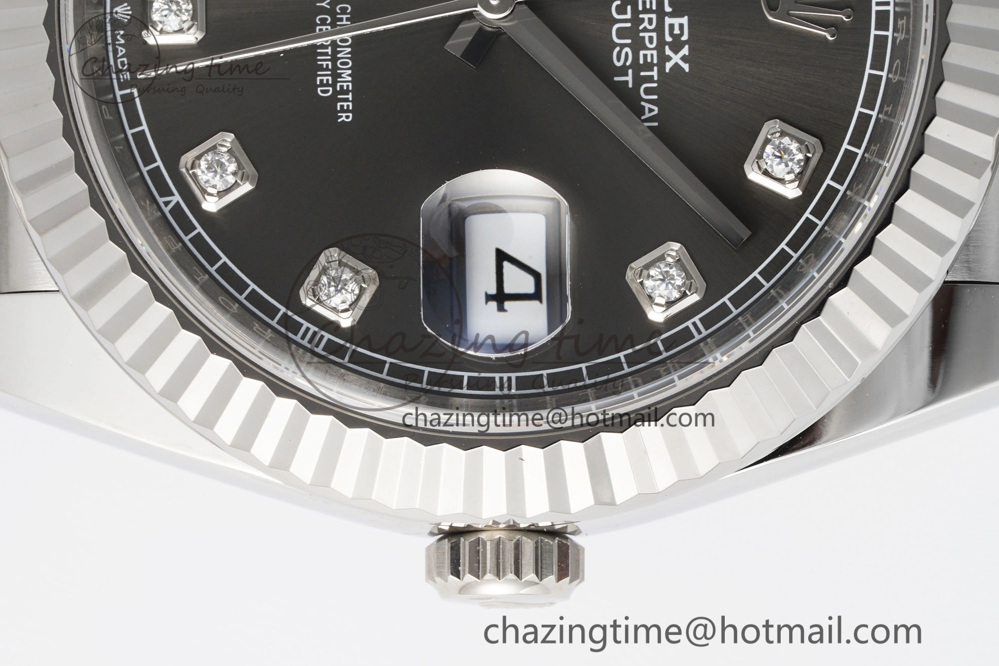 Datejust 126334 41mm Jubilee 904L SS SS Grey Moissanite Clean VR3235