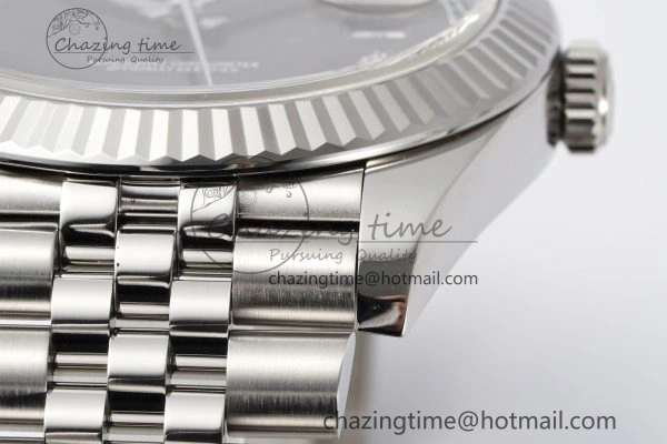 Datejust 126334 41mm Jubilee 904L SS SS Grey Moissanite Clean VR3235