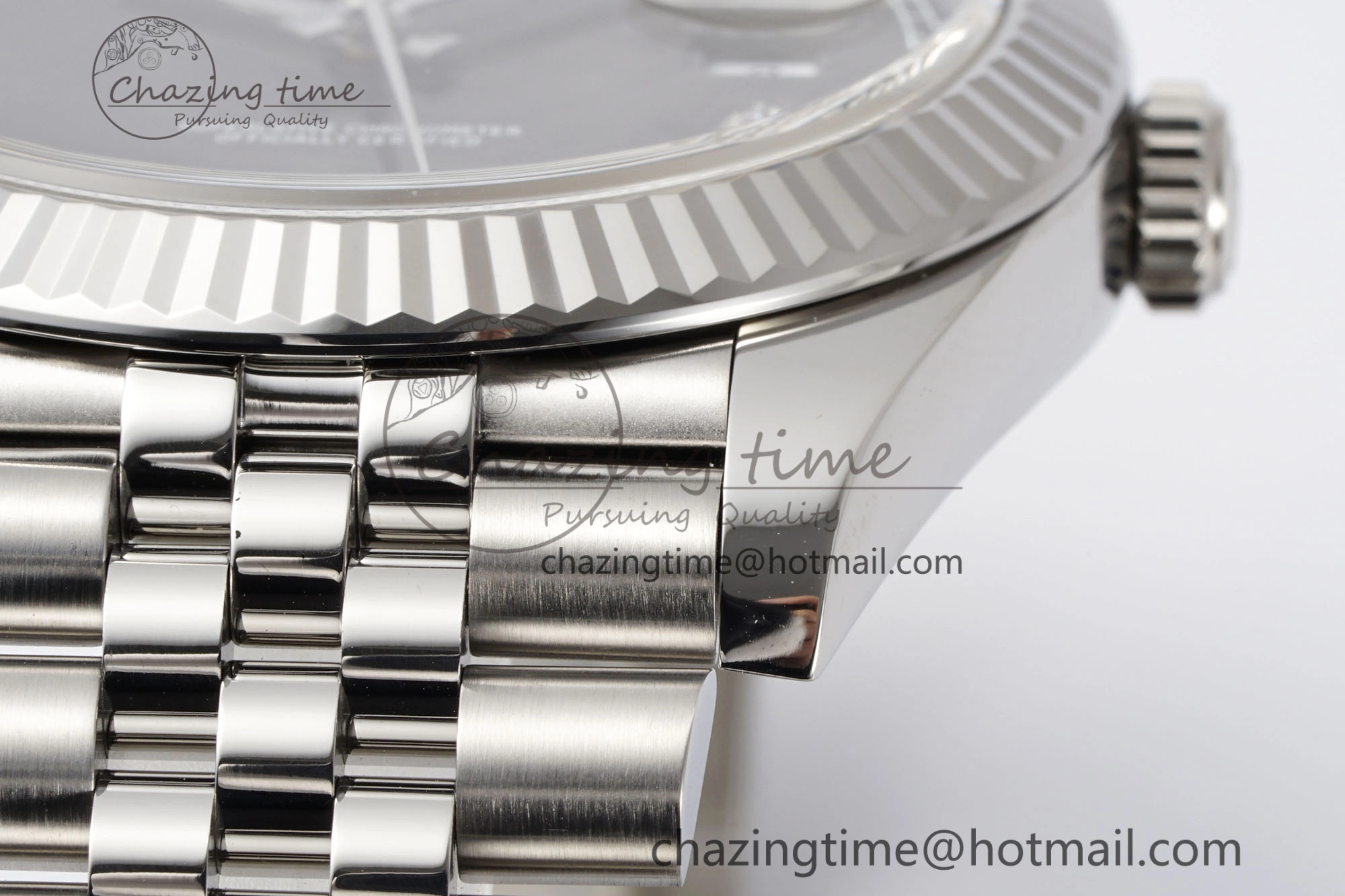 Datejust 126334 41mm Jubilee 904L SS SS Grey Moissanite Clean VR3235