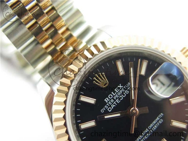 Datejust 28mm 279173 SS RG BP Maker Best Edition Black Dial on SS RG Jubilee Bracelet ETA2671