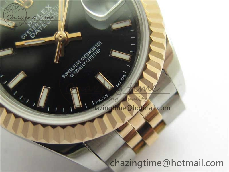 Datejust 28mm 279173 SS RG BP Maker Best Edition Black Dial on SS RG Jubilee Bracelet ETA2671
