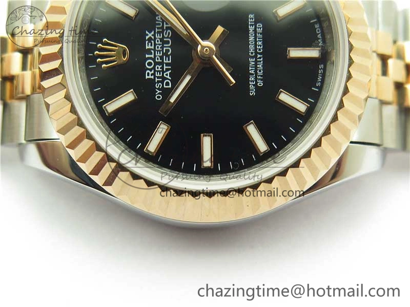 Datejust 28mm 279173 SS RG BP Maker Best Edition Black Dial on SS RG Jubilee Bracelet ETA2671