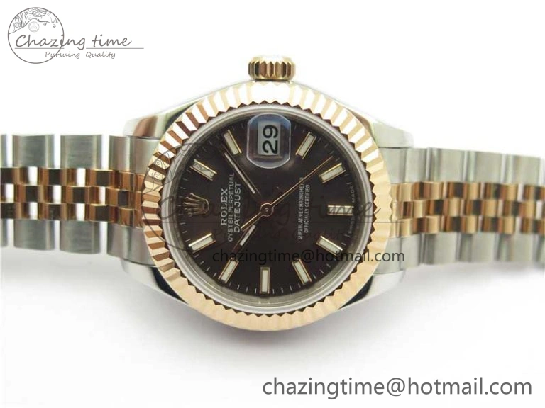 Datejust 28mm 279173 SS RG BP Maker Best Edition Dark Gray Dial on SS RG Jubilee Bracelet ETA2671