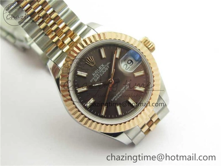 Datejust 28mm 279173 SS RG BP Maker Best Edition Dark Gray Dial on SS RG Jubilee Bracelet ETA2671