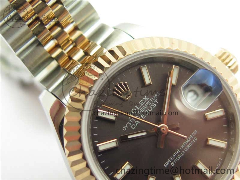 Datejust 28mm 279173 SS RG BP Maker Best Edition Dark Gray Dial on SS RG Jubilee Bracelet ETA2671