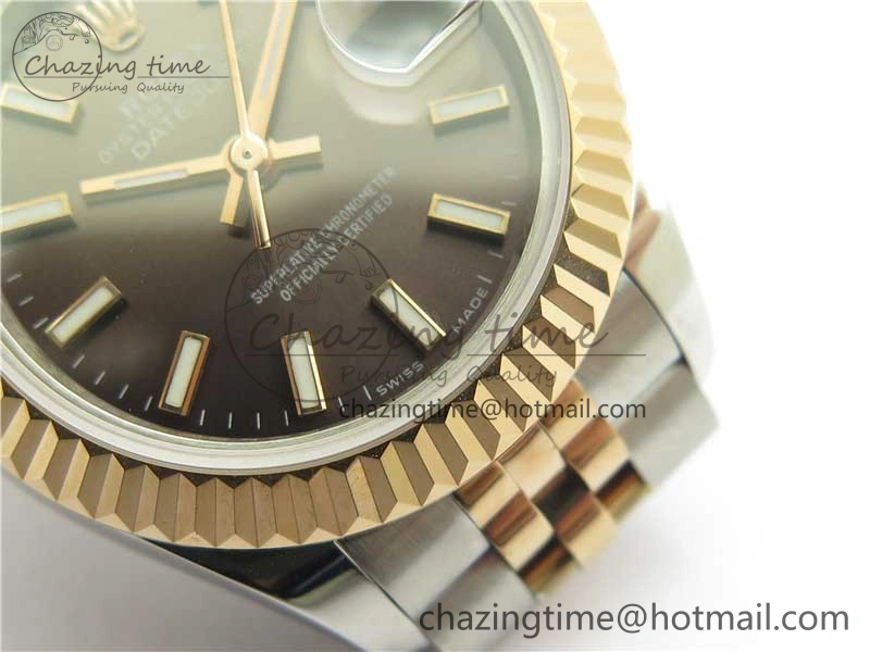 Datejust 28mm 279173 SS RG BP Maker Best Edition Dark Gray Dial on SS RG Jubilee Bracelet ETA2671