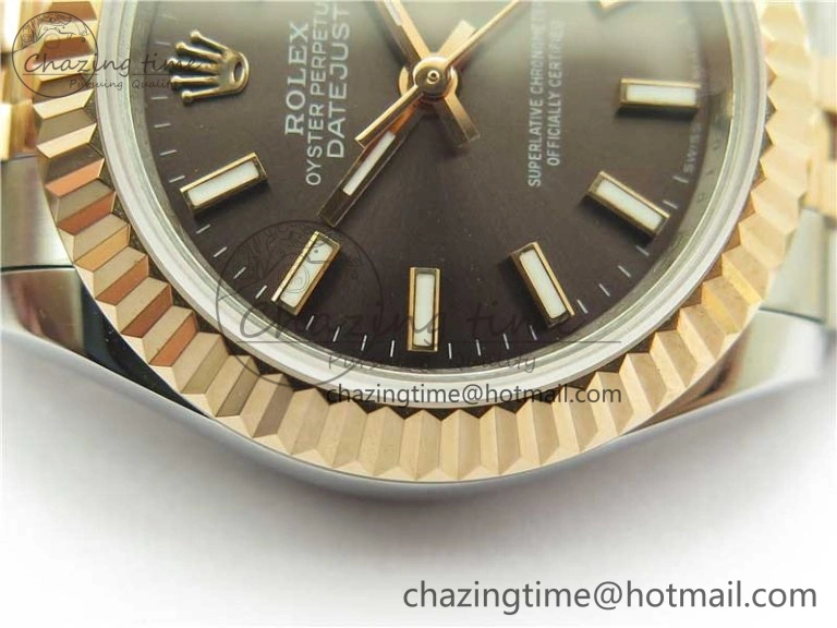 Datejust 28mm 279173 SS RG BP Maker Best Edition Dark Gray Dial on SS RG Jubilee Bracelet ETA2671