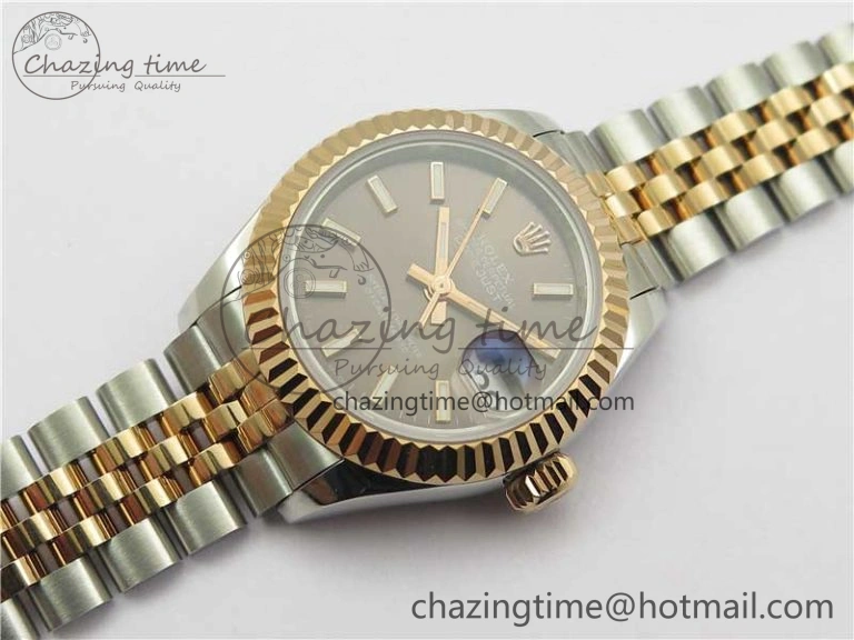 Datejust 28mm 279173 SS RG BP Maker Best Edition Dark Gray Dial on SS RG Jubilee Bracelet ETA2671