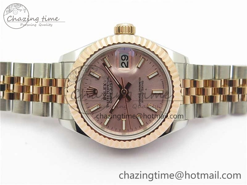 Datejust 28mm 279173 SS RG BP Maker Best Edition Pink Dial on SS RG Jubilee Bracelet ETA2671
