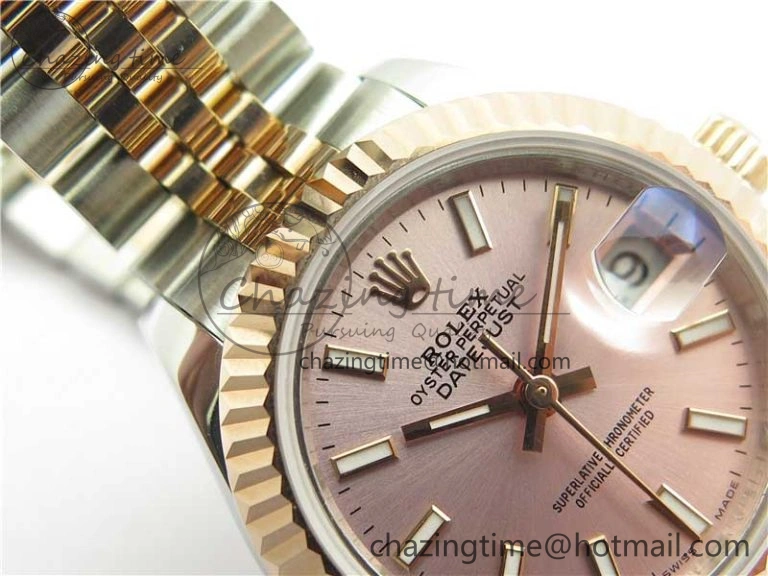 Datejust 28mm 279173 SS RG BP Maker Best Edition Pink Dial on SS RG Jubilee Bracelet ETA2671