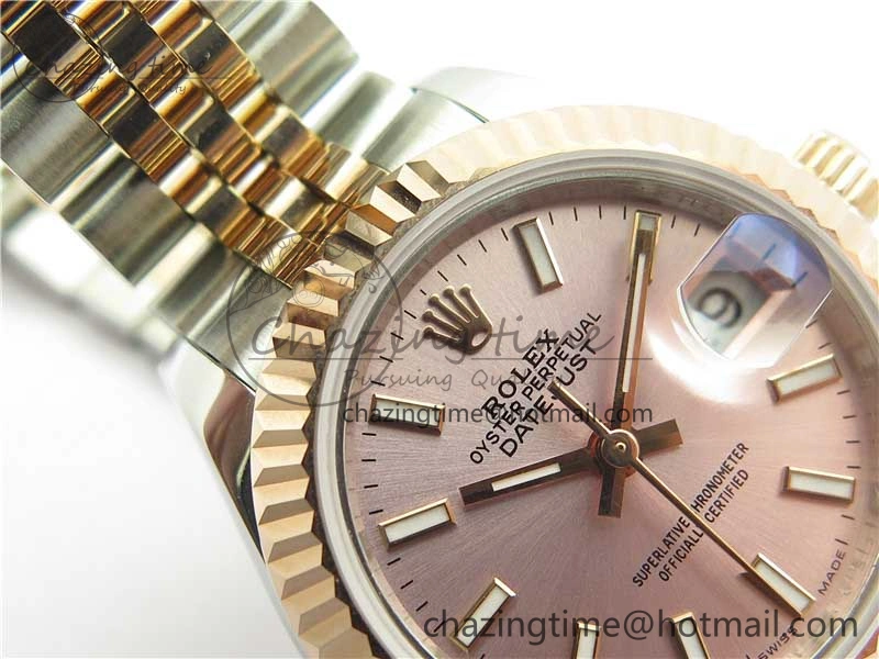 Datejust 28mm 279173 SS RG BP Maker Best Edition Pink Dial on SS RG Jubilee Bracelet ETA2671