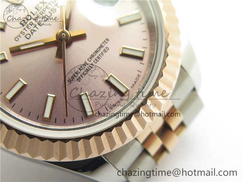 Datejust 28mm 279173 SS RG BP Maker Best Edition Pink Dial on SS RG Jubilee Bracelet ETA2671