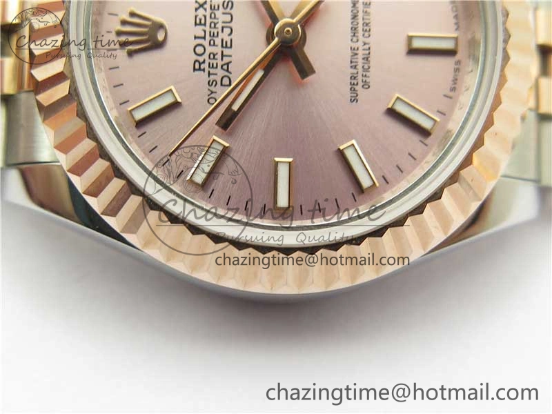 Datejust 28mm 279173 SS RG BP Maker Best Edition Pink Dial on SS RG Jubilee Bracelet ETA2671