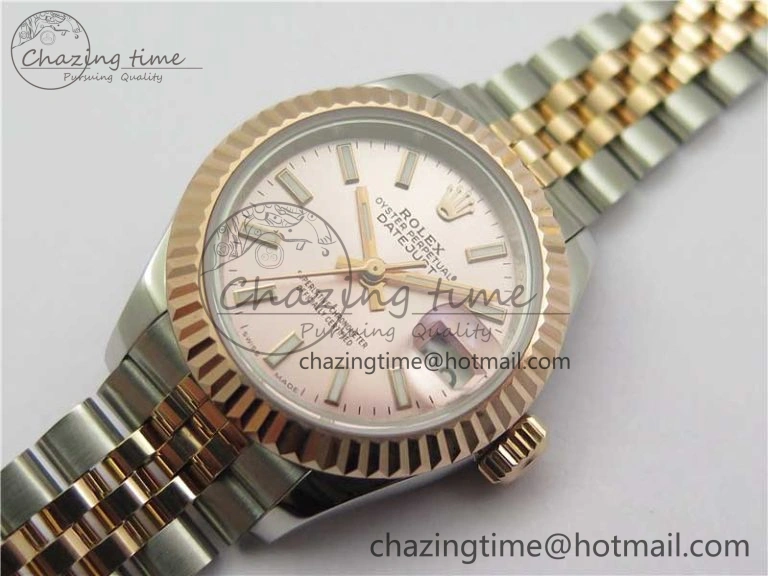 Datejust 28mm 279173 SS RG BP Maker Best Edition Pink Dial on SS RG Jubilee Bracelet ETA2671