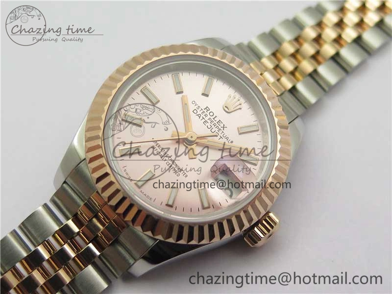 Datejust 28mm 279173 SS RG BP Maker Best Edition Pink Dial on SS RG Jubilee Bracelet ETA2671