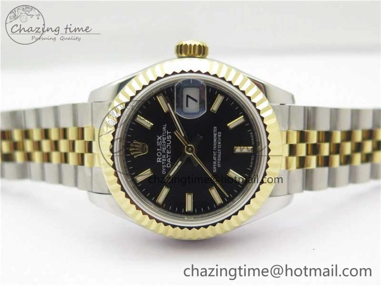 Datejust 28mm 279173 SS YG BP Maker Best Edition Black Dial on SS YG Jubilee Bracelet ETA2671